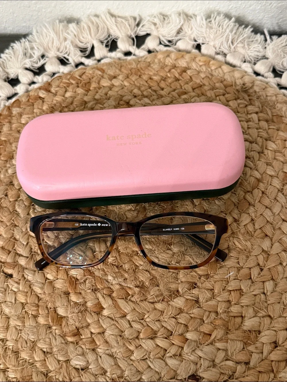 Kate Spade Blakely 0JMD 135 Tortoise Shell Eyeglasses with Pink Case